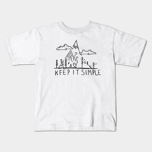 Hand Drawn Keep it Simple T-shirt Kids T-Shirt by TracyMichelle